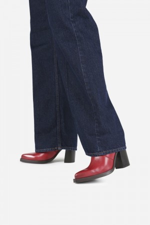 Bottes à Talons BRONX Mya-mae Femme Rouge Foncé | SQTNA-8469