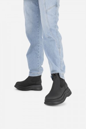 Bottines BRONX Chelsea Bru-te Femme Noir | KFLDV-2934